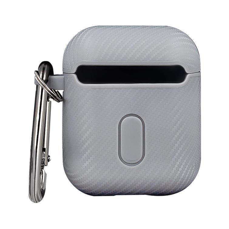 Hiilikuituinen suojakuori Airpodeille / Airpods 2:lle, harmaa