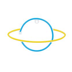 Neon LED -valo SATURN keltainen sininen Lepakko + USB FLNE11 Forever Light