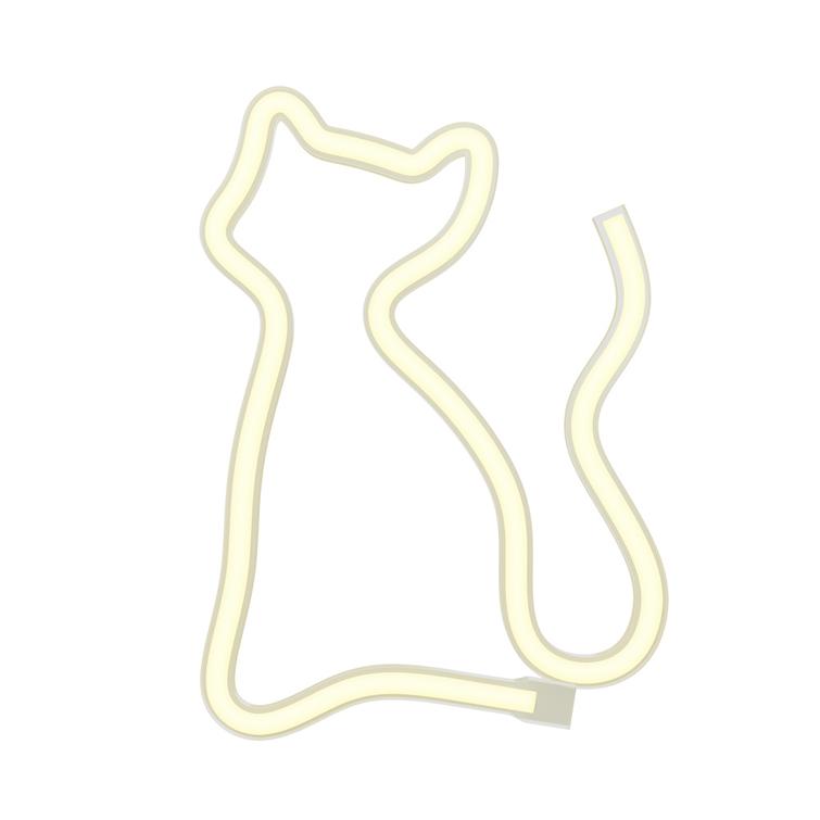 Neon LED -valo CAT lämmin valkoinen Lepakko + USB FLNE03 Forever Light