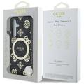 Guess HC Magnetic IML Peony on 4G -taustakuori Samsung Galaxy S25:lle, musta