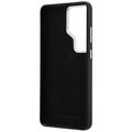 Karl Lagerfeld case Grained Signature Metal Resin Logo for Samsung Galaxy S26 Ultra black
