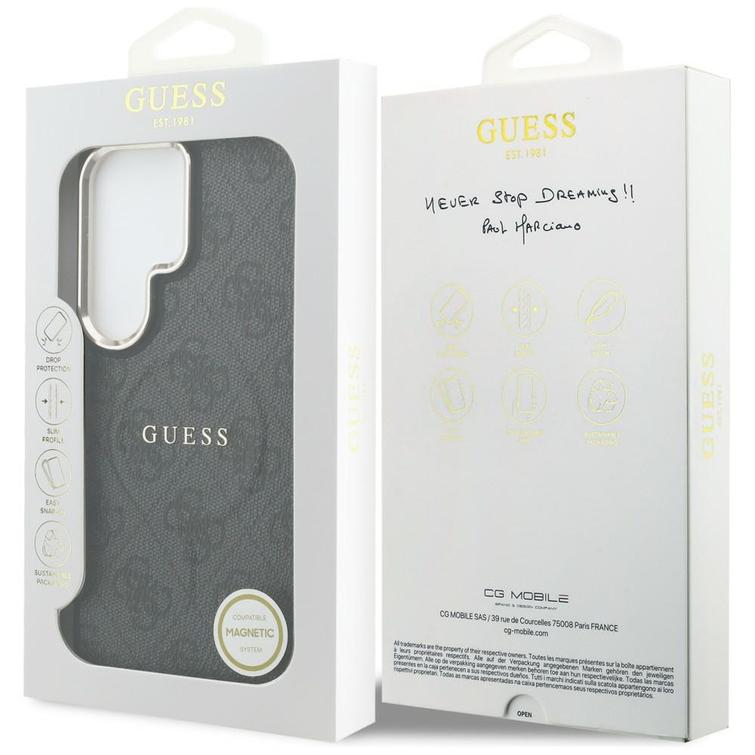 Guess case 4G Embossed Ring MagSafe for Samsung Galaxy S26 Ultra black