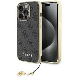 Guess iPhone 15 Pro 6,1" -puhelimen suojakuori GUHCP15LGF4GGR harmaa kovakuori 4G Charms Collection