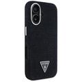Guess HC MagSafe FW Denim Triangle Logo -kotelo iPhone 16 -puhelimelle, musta