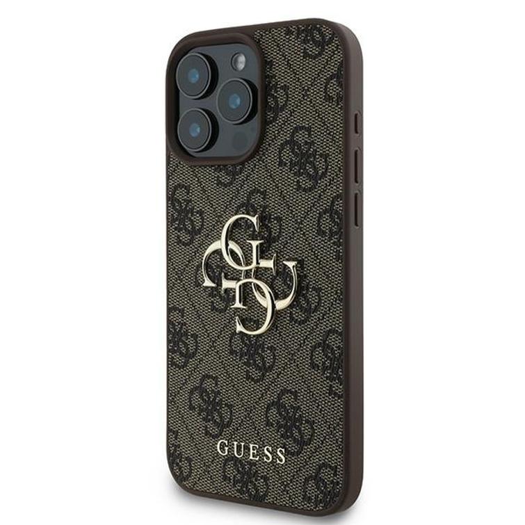 Guess iPhone 16 Pro 6,3" suojakuori GUHCP16L4GMGBR 4G:lle, iso logo, ruskea