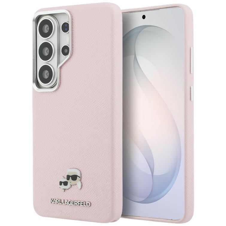 Karl Lagerfeld case Saffiano KC Metal Logo MagSafe for Samsung Galaxy S26 Ultra pink
