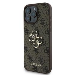 Guess iPhone 16 Pro 6,3" suojakuori GUHCP16L4GMGBR 4G:lle, iso logo, ruskea