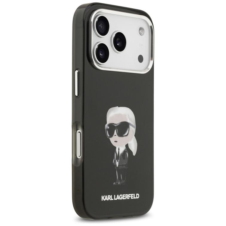 Karl Lagerfeld -kotelo iPhone 17 Pro 6,3" IML Aquarelle Karl & Logo MagSafe musta