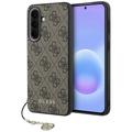 Guess HC PU 4G Classic Logo case with charm for Samsung Galaxy A37 brown