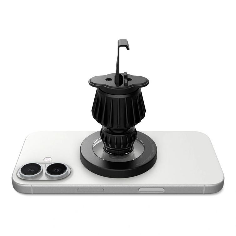 SPIGEN MFT13 MAGNEETTINEN MAGSAFE-KOJELLA JA TUULETUSAUKOLLA VARUSTETTU AUTOTELINE, MUSTA