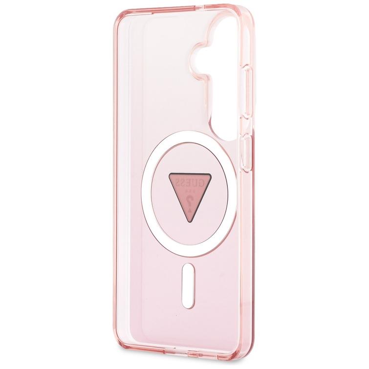 Guess case IML Gradient Triangle MagSafe for Samsung Galaxy S26 pink