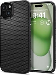 Spigen Liquid Air -suojakuori iPhone 15 Plus 6,7":lle mattamusta