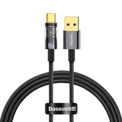 Baseus Explorer USB - USB-C -kaapeli 1,0 m musta automaattinen virrankatkaisu 100W