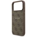 Guess 4G Ring Classic Logo MagSafe case for iPhone 17 Pro Max brown
