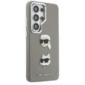Karl Lagerfeld case Saffiano Double Heads Metal for Samsung Galaxy S26 Ultra silver