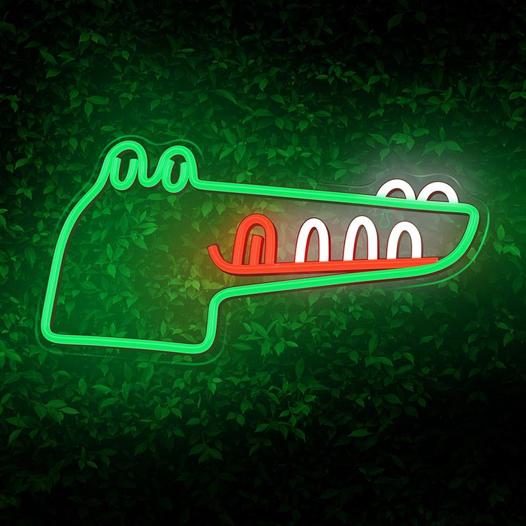 Neon PLEXI LED JURASSIC CROC vihreä FLNJ03 Forever Light