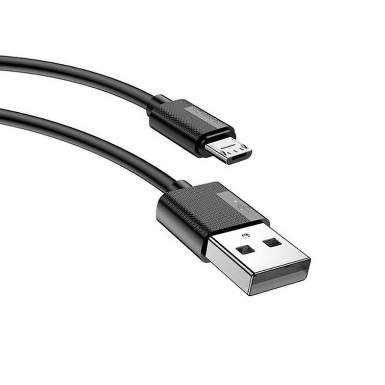 CABLE T-PHOX NETS MICRO USB BLACK 3A ; PVC ; 1,2M
