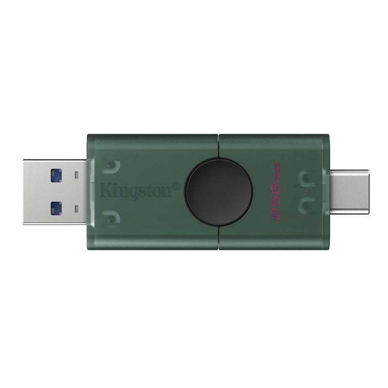 Kingstonin 256 Gt:n USB-A + USB-C 3.2 Gen 1 DataTraveler DuoG2 -muistitikku