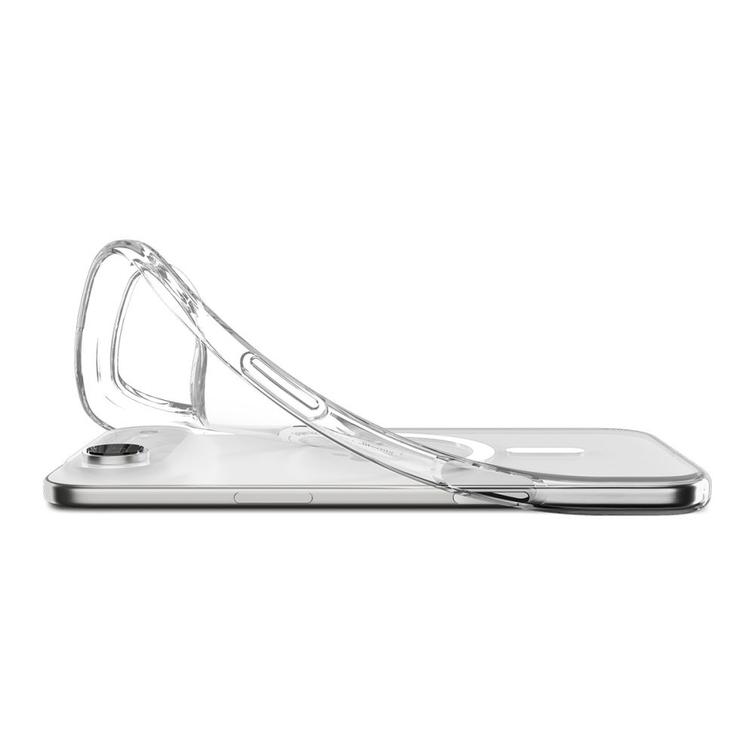 Spigen Liquid Crystal Mag Magsafe -kotelo iPhone 17 Airille, kirkas/valkoinen