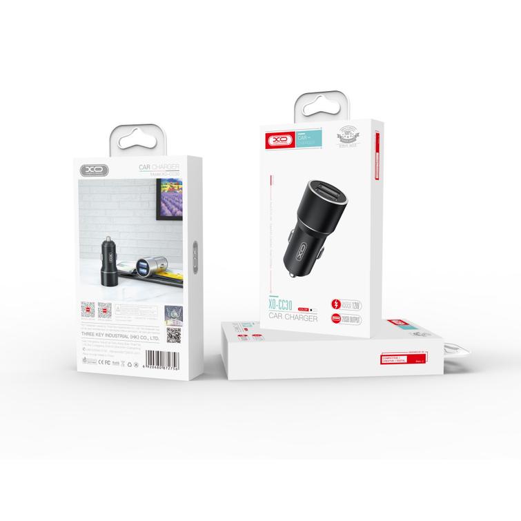 XO car charger CC30 2x USB 2,4A black