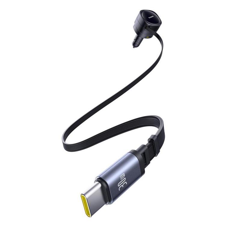 Baseus PD autolaturi 1x USB-C + USB-A -portti 90W musta