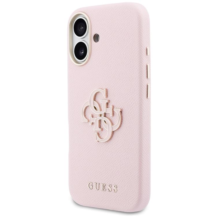 Guess HC PU FW RESIN LOGO PINK -suojakuori iPhone 17 Pro 6,3":lle