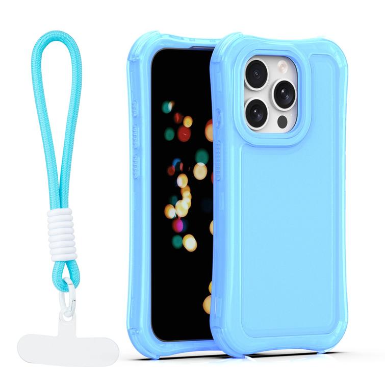 Safepop case with strap for iPhone 15 Pro 6,1" blue