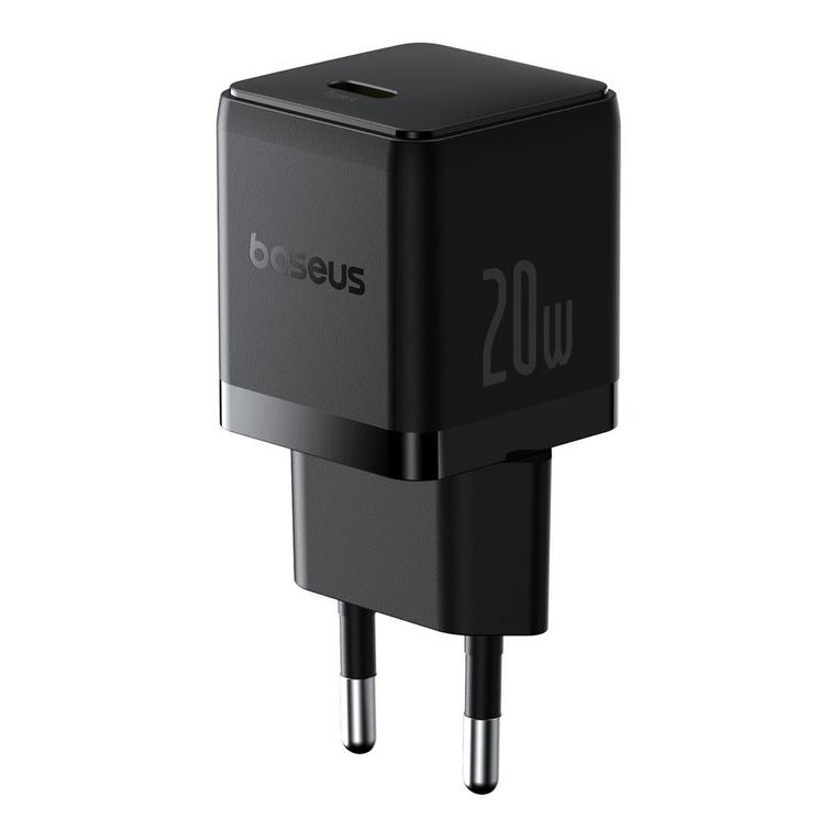 Baseus Palm Fast Charger Wall Charger 20W 1×USB-C EU Cluster Black