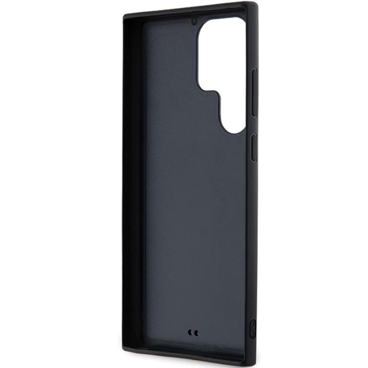 Karl Lagerfeld -suojakuori Samsung Galaxy S24 Ultralle KLHCS24L3DMBKCK musta HC 3D-logo glitterillä