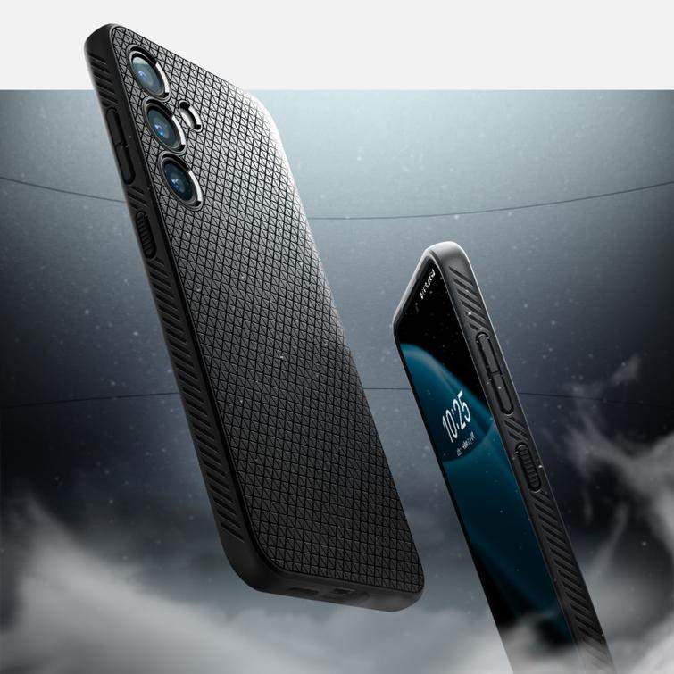 Spigen Liquid Air -suojakuori Samsung Galaxy S24:lle mattamusta