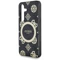 Guess HC Magnetic IML Peony on 4G -taustakuori Samsung Galaxy S25:lle, musta