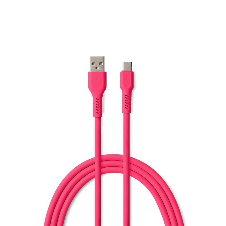 COLORUM-kaapeli USB-A - USB-C 1,8m 3A CK60-AC-02 x Magenta