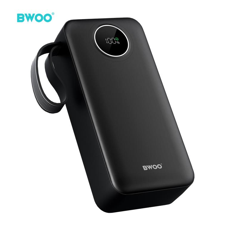 BWOO 22,5W 30000 mAh varavirtal&auml;hde LCD-n&auml;yt&ouml;ll&auml;, musta
