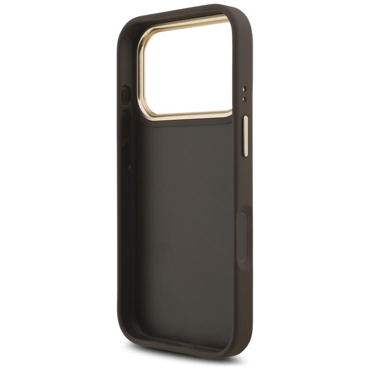 Guess 4G Big 4G Classic Logo Big Strap Metal Buttons -suojakuori iPhone 17 Prolle, ruskea