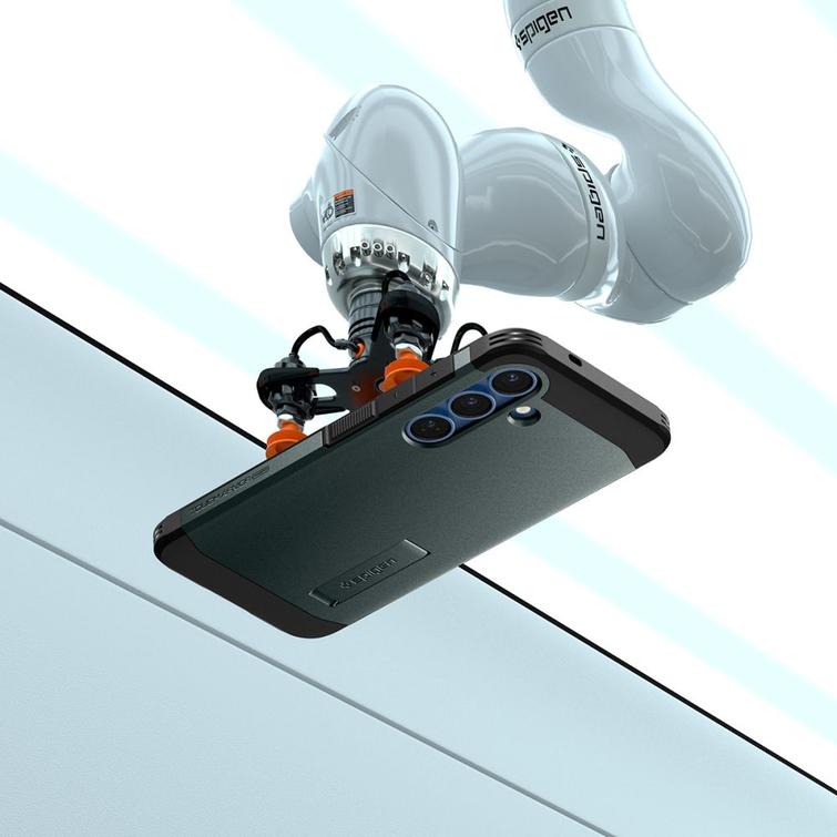 Spigen Tough Armor MagSafe -suojakuori Samsung Galaxy S25+ Plus:lle, syv&auml;nvihre&auml;