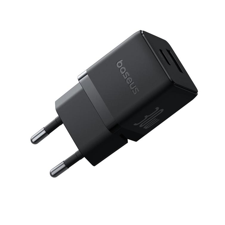 Baseus Palm Fast Charger Wall Charger 30W USB-C USB-A EU Cluster Black