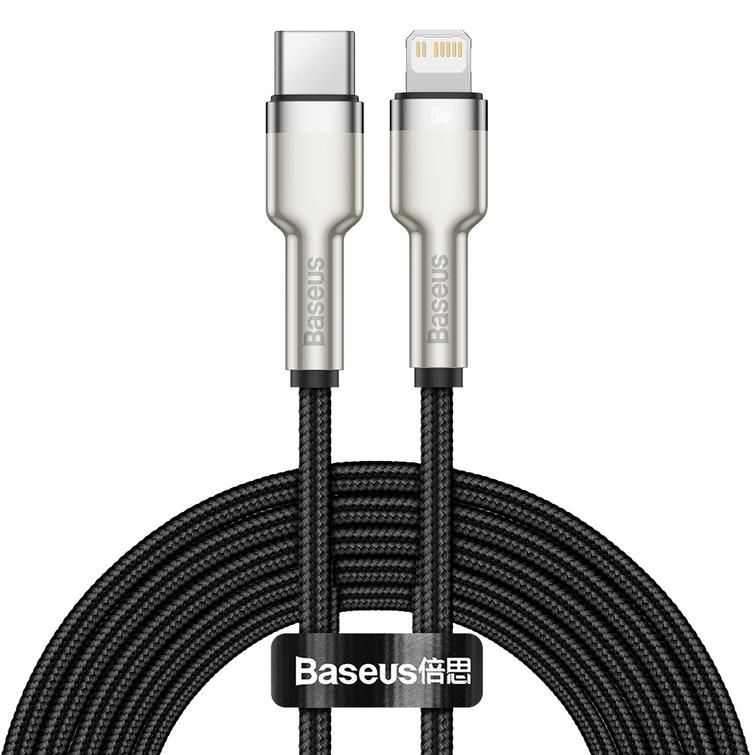 Baseus Cafule Metal PD USB-C - Lightning-kaapeli 2,0 m musta 20W