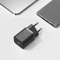 Baseus-sein&auml;laturi Super Si PD 25W 1x USBC musta + USB-C - USB-C-kaapeli