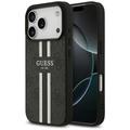Guess 4G Printed Stripes MagSafe -suojakuori iPhone 17 Prolle, musta