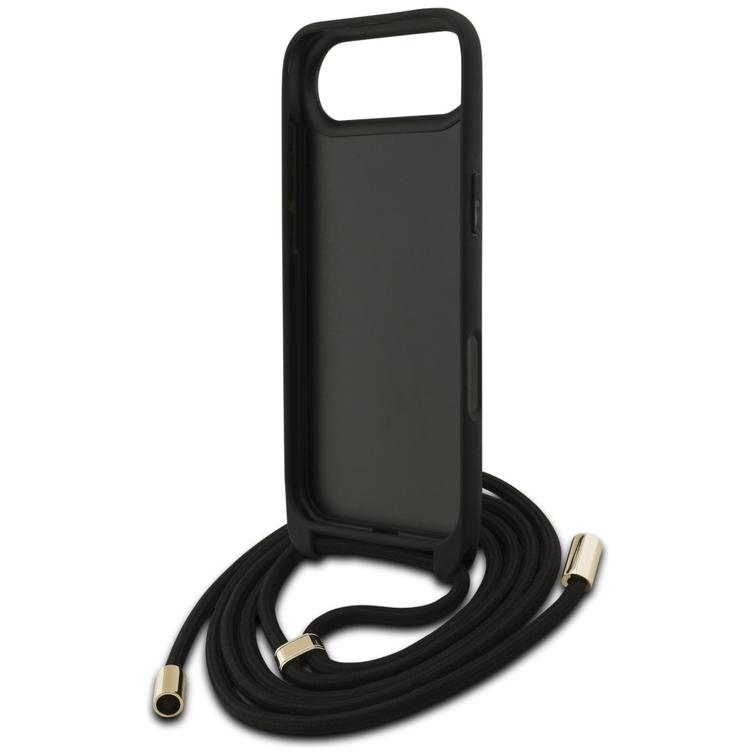 Guess 4G Big Logo Cord Stap -olkalaukku iPhone Airille, musta