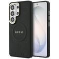 Guess case Saffiano Peony Embossed Ring MagSafe for Samsung Galaxy S26 Ultra black