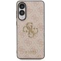 Guess-suojakuori Samsung Galaxy S25 Edgelle GUESS HC 4G PU isolla logolla, pinkki
