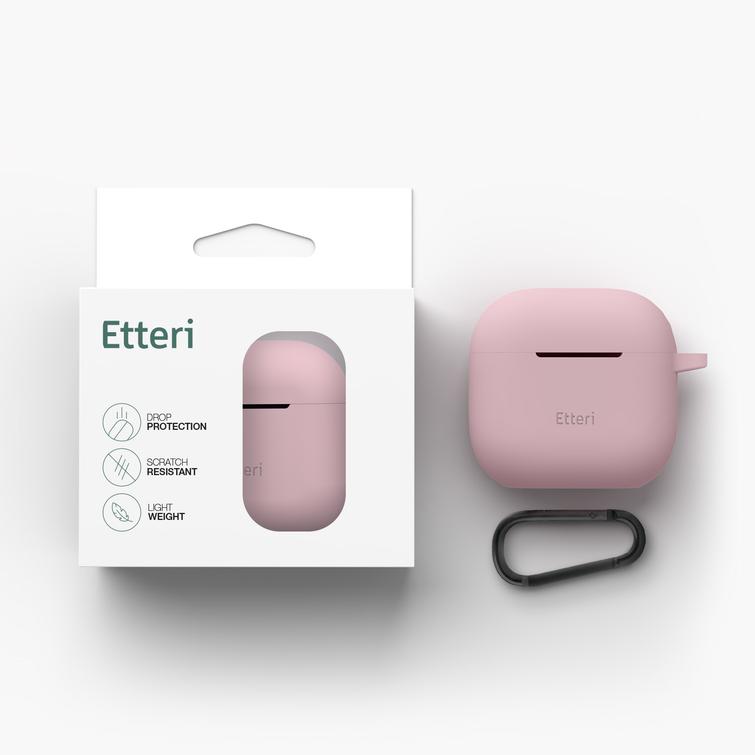 Etteri-silikonikotelo AirPods 3:lle vaaleanpunainen