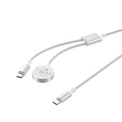 XO langaton induktiivinen laturi CX030 valkoinen Apple Watchille USB-C-kaapelilla -USB-C