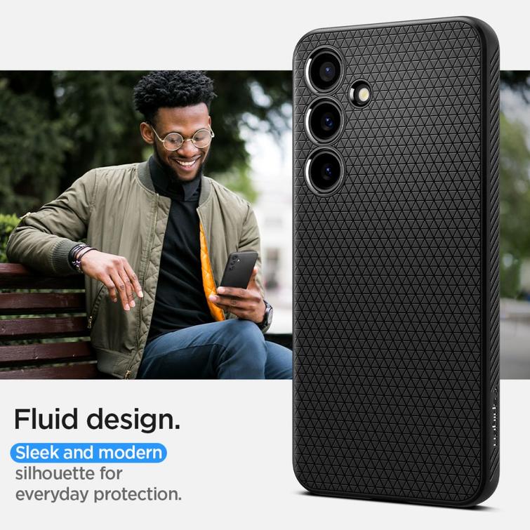 Spigen Liquid Air -suojakuori Samsung Galaxy S24:lle mattamusta
