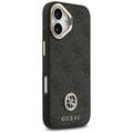 Guess 4G Strass Logo & Big Strap Metal Buttons MagSafe -kotelo iPhone 17:lle, musta