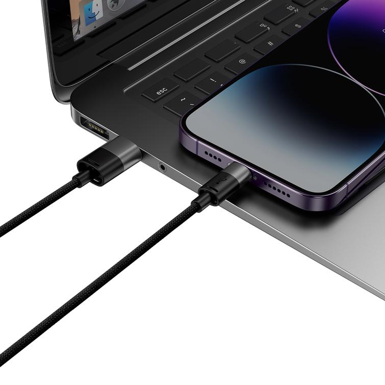 Baseus-kaapeli 3in1 StarSpeed USB - micro USB + Lightning + USB-C 1,2m 3,5A musta