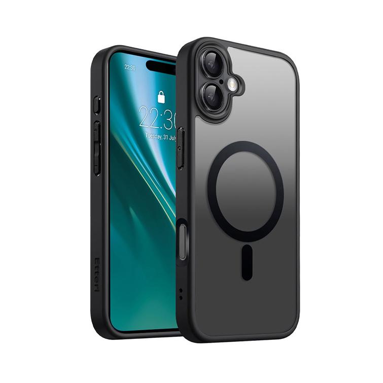 Etteri Matt Mag kotelo iPhone 16:lle 6,1" musta