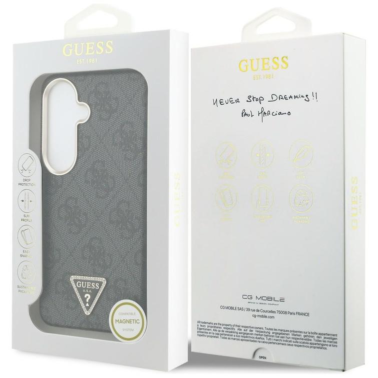 Guess case 4G Triangle Logo MagSafe for Samsung Galaxy S26 black