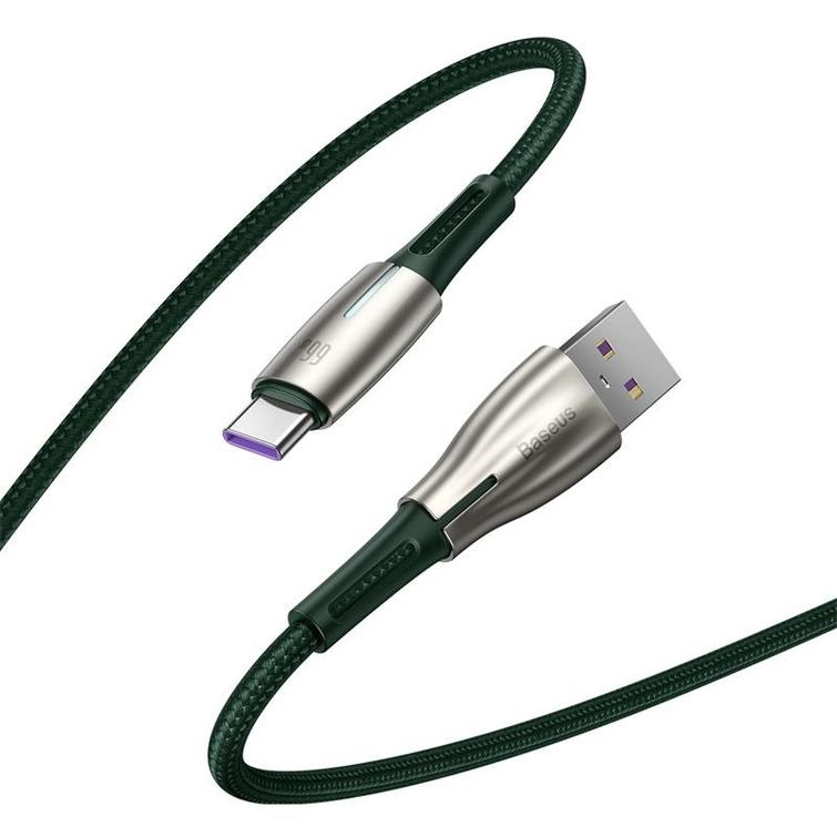 Baseus Cafule Metallinen USB - USB-C -kaapeli 0,25m musta 66W